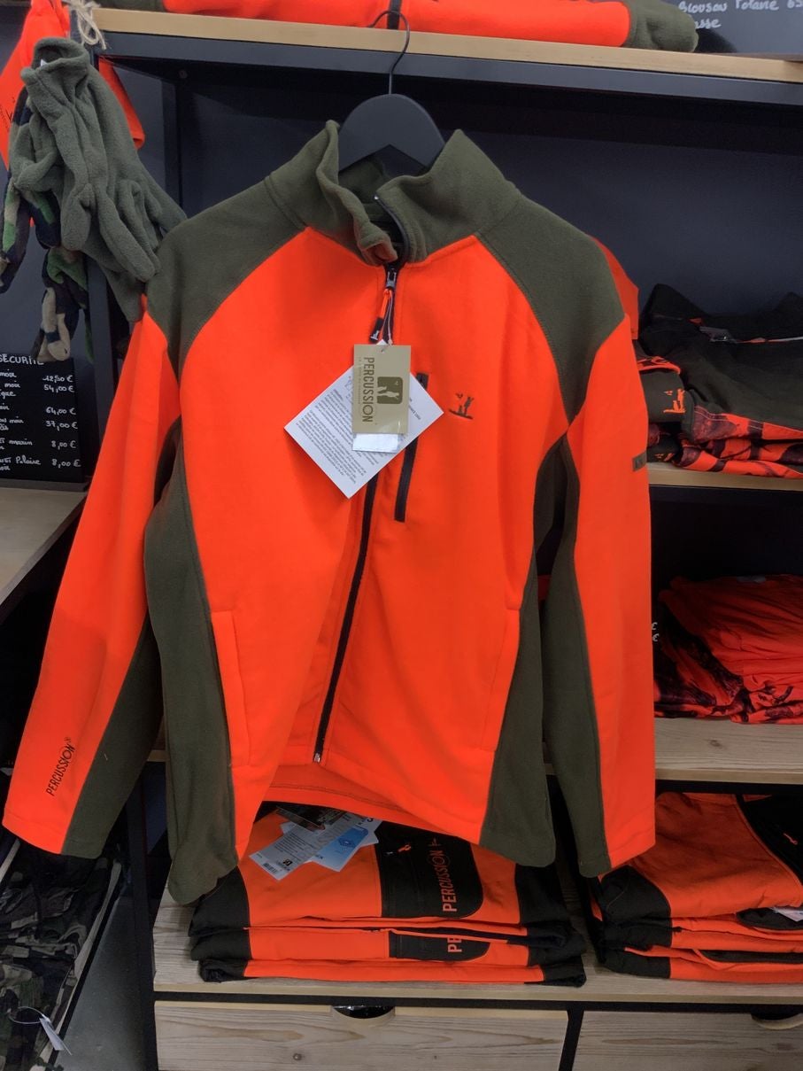 Blouson chasse orange deals